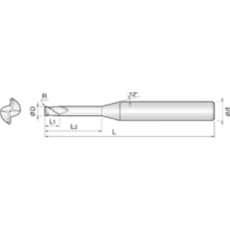Eckradiusfräser CBN High Speed 2CCR015010020 1,5mm Durchmesser 54mm Länge-Beschreibung lesen