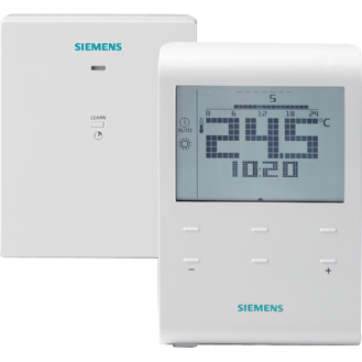 RDE100.1RF Thermostat d'ambiance progmable, progmation hebdo. sans fils Réf. S55770-T282-Lire la description