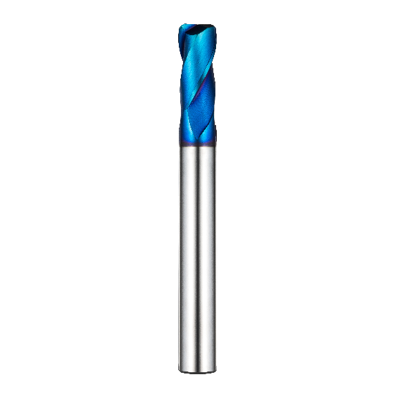 Fraise à rayon d'angle en carbure monobloc pour coupes lourdes 2ECR030010S06 avec revêtement BLEU diamètre 3 mm-Leggi tutto