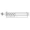 VHM Eckradiusfräser lang 4CLS060015070 mit JRCO Beschichtung 6mm Durchmesser