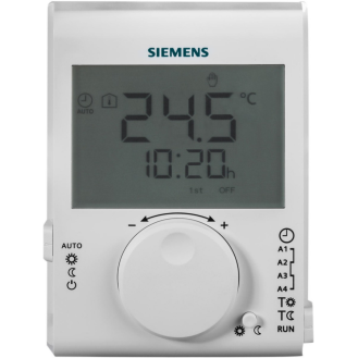 Thermostat d'ambiance grand LCD à piles journalier Réf RDJ100 / S55770-T379&nbsp-Lire la description