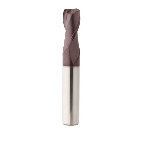Fraise à rayon d'angle en carbure monobloc 2WCR020003S06 avec revêtement TISIN diamètre 2 mm longueur 50 mm-Leggi tutto
