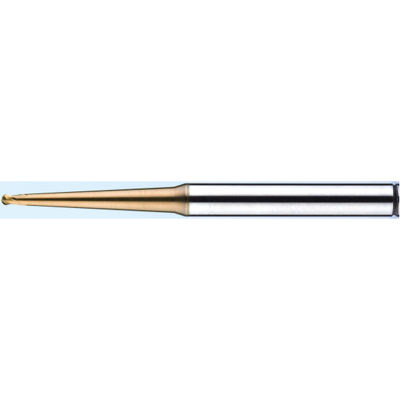 Fraise à rayon complet en carbure monobloc haute vitesse 2TBE020020500 avec revêtement TISIN diamètre 2mm-Leggi tutto