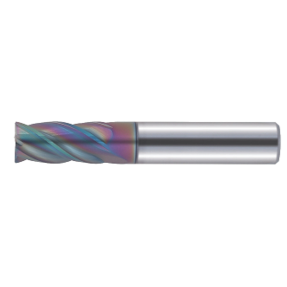 Fraise d'angle en carbure monobloc à 4 arêtes de coupe 4MCC010020S04 avec revêtement HR diamètre 1 mm-Leggi tutto
