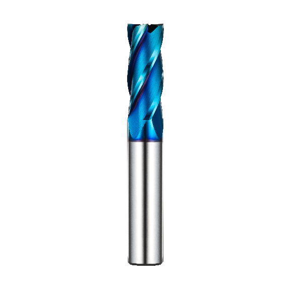 Fraise carbure monobloc pour coupes lourdes 4ECE080240070 avec revêtement BLEU diamètre 8mm-Leggi tutto