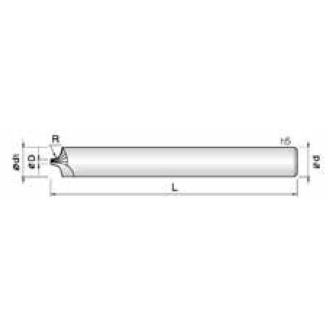 VHM Viertelkreisfräser mit 4 Schneiden 4DRC039010S06 mit TISIN Beschichtung 3,9mm Durchmesser-Beschreibung lesen