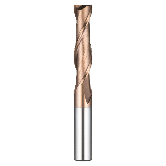 Fraise en carbure monobloc longue 2KLE010030S06 avec revêtement TISIN diamètre 1mm-Leggi tutto