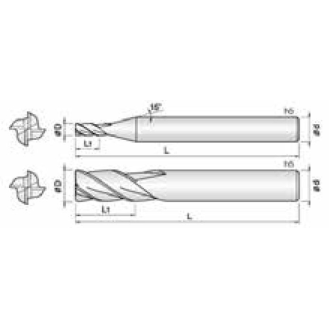 Schaftfräser VHM mit langem Schaft 4LGM140500S14 mit AICrN Beschichtung 14mm Durchmesser-Beschreibung lesen