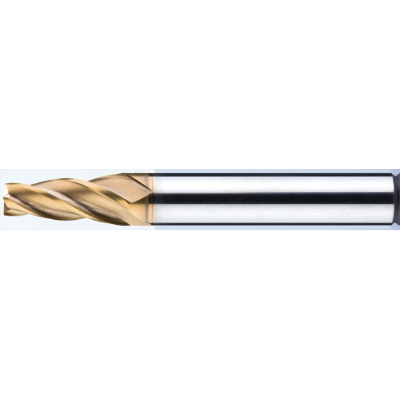 Découpeuse en carbure monobloc conique 4TEM080010250 avec revêtement TISIN diamètre 8mm-Lire la description