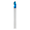 VHM Radiusfräser kurz kurz 3BSB020030S06 mit TISIN-S Beschichtung 2mm Durchmesser