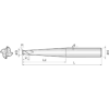 Vollradiusfräser High Speed 4TCR0100023001 mit TISIN Beschichtung 1mm Durchmesser