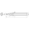 VHM Gesenkfräser konisch 4TEM030050150 mit TISIN Beschichtung 3mm Durchmesser