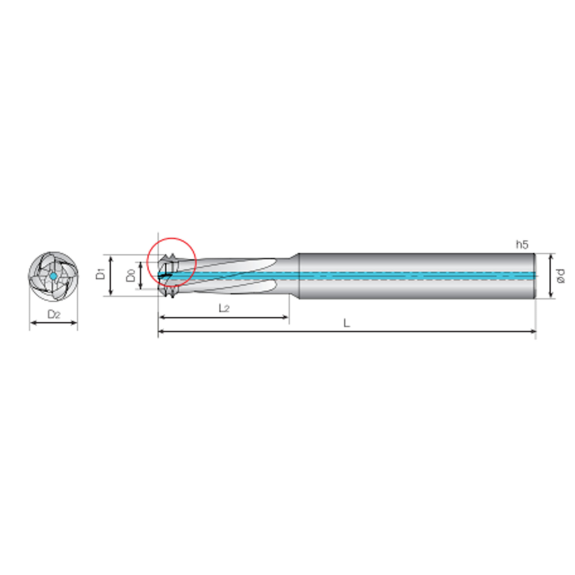 Gewindefräser für Generalanwendungen 4TMM039144S06M5 mit TISIN-S Beschichtung 3,9mm Durchmesser-Beschreibung lesen