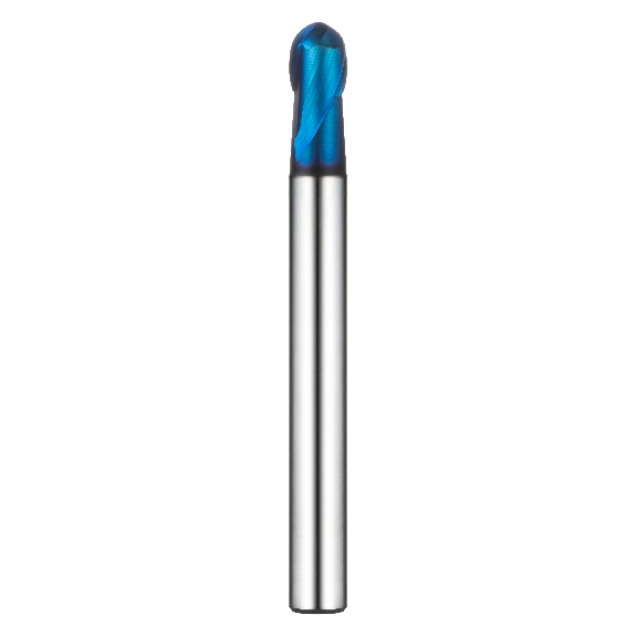 Fraise à rayon en carbure monobloc courte 2BSB004004S04 avec revêtement TISIN-S diamètre 0,4 mm-Lire la description