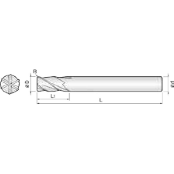 VHM ER Fräser High Speed 6SCU060010080 mit TISIN Beschichtung 6mm Durchmesser-Beschreibung lesen