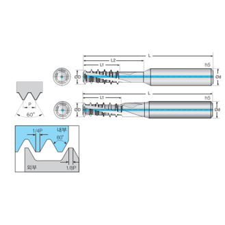 Gewindefräser vom Typ Nick 4TNA140400S14M18C mit G-TAC Beschichtung 14mm Durchmesser-Beschreibung lesen