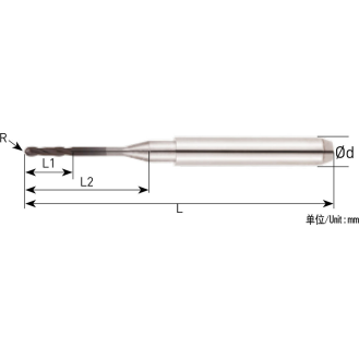 VHM Schaftfräser ARD für PEEK, PMMA, WAX und Zirconia 2ARD006130663 mit DIA Beschichtung 0,6mm Durchmesser-Beschreibung lesen