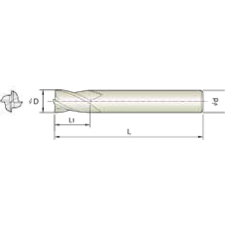 VHM Schaftfräser scharfkant 4BCE012030S04 mit TISIN-S Beschichtung 1,2mm Durchmesser-Beschreibung lesen