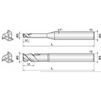 VHM Fräser für Heavy Cuts 3ESE015040S04 mit BLUE Beschichtung 0,15mm Durchmesser-Beschreibung lesen