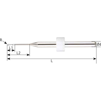 VHM Schaftfräser IMN für PEEK, PMMA und WAX 1IMN025200653 mit Nicht beschichtet Beschichtung 2,5mm Durchmesser-Beschreibung lesen