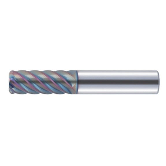 Fraise à rayon d'angle en carbure monobloc à 6 arêtes de coupe 6MSC100020S10 avec revêtement HR diamètre 10 mm-Leggi tutto