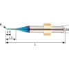 VHM Schaftfräser IMB für Kobalt-Chrom und Titanium 2IMB010080339 mit ULTRA-X Beschichtung 1mm Durchmesser