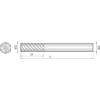 VHM Schaftfräser High Speed 6SEM040160S06 mit TISIN Beschichtung 4mm Durchmesser