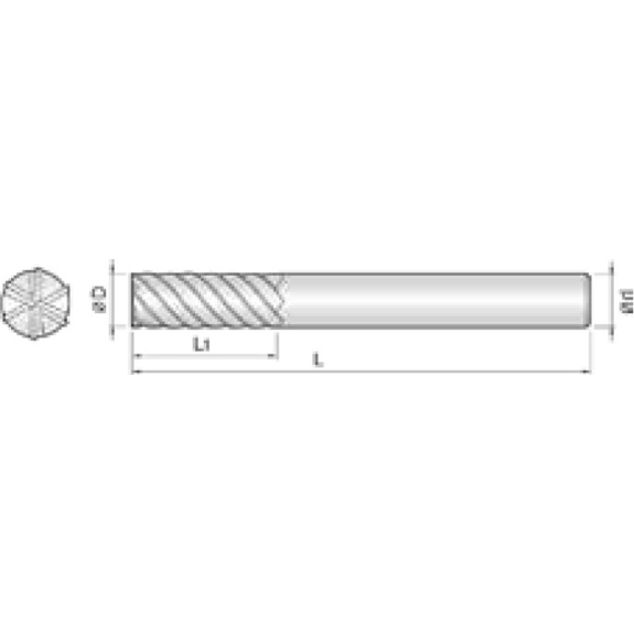 VHM Schaftfräser High Speed 6SEM040160S06 mit TISIN Beschichtung 4mm Durchmesser-Beschreibung lesen