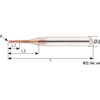 VHM Schaftfräser ART für Kobalt-Chrome und Titanium 2ART015100650 mit TISIN Beschichtung 1,5mm Durchmesser-Beschreibung lesen