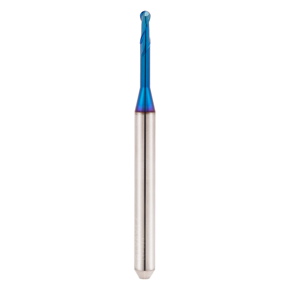 Fraise en carbure monobloc ROB pour chrome cobalt et titane 2ROB010120450 avec revêtement ULTRA-X diamètre 1mm-Lire la description