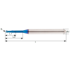 VHM Schaftfräser ROB für Kobalt-Chrom und Titanium 2ROB010120450 mit ULTRA-X Beschichtung 1mm Durchmesser
