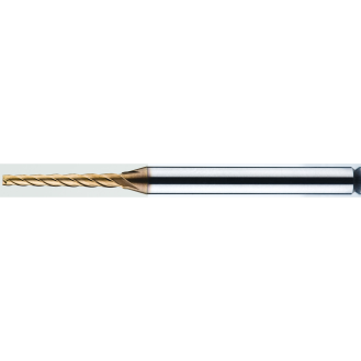 VHM Schaftfräser TRE mit Rippenkegel 4TRE025130100 mit TISIN Beschichtung 2,5mm Durchmesser-Beschreibung lesen