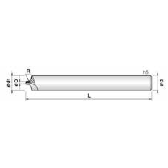 VHM Viertelkreisfräser mit 4 Schneiden 4DRC039060S16 mit TISIN Beschichtung 3,9mm Durchmesser-Beschreibung lesen