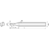 VHM Kugelfräser kurz 2WSB010010S06 mit TISIN Beschichtung 1mm Durchmesser