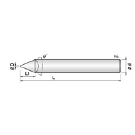 VHM Gravierfräser 1DTE003600S04 mit TISIN Beschichtung 0,3mm Durchmesser 40mm Länge-Beschreibung lesen