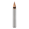 VHM Gravierfräser 1DTE003600S04 mit TISIN Beschichtung 0,3mm Durchmesser 40mm Länge