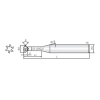 T-Winkelschneider mit 6 Schneiden 6TDC080600280 mit JCRO Beschichtung 8mm Durchmesser