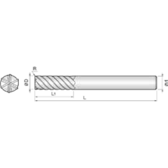 VHM Eckradiusfräser lang 6HCR030003060 mit TISIN Beschichtung 3mm Durchmesser-Beschreibung lesen