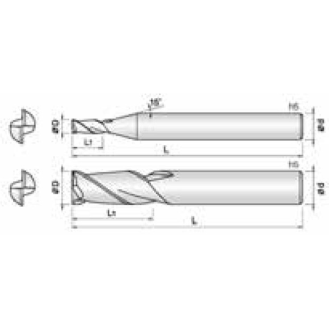 Schaftfräser VHM mit langem Schaft 2LGM140500S14 mit AICrN Beschichtung 14mm Durchmesser-Beschreibung lesen