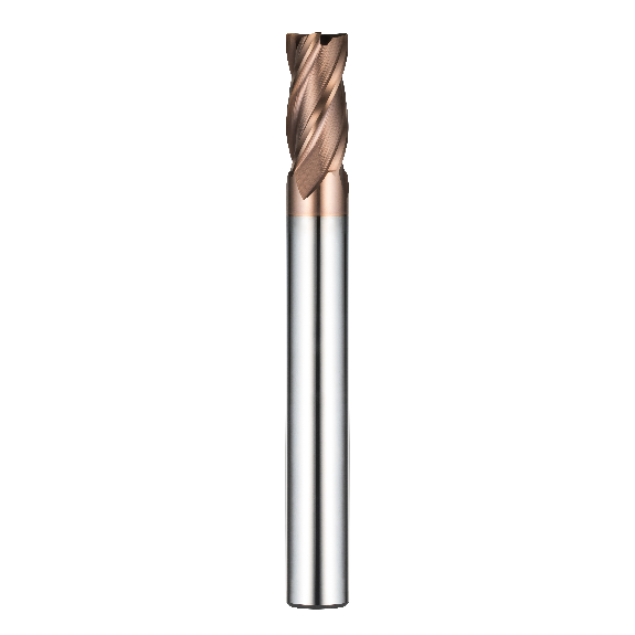 Fraise à rayon d'angle en carbure monobloc 4KNR040003060 avec revêtement TISIN diamètre 4 mm longueur 60 mm-Leggi tutto