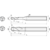VHM Kugelfräser Diamant beschichtet 3DBL010150S04 mit Diamond Beschichtung 1mm Durchmesser