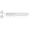 VHM Feinschruppfräser 3HRM060200060 mit AICrN Beschichtung 6mm Durchmesser 60mm Länge