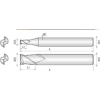 VHM Schaftfräser High Speed 2SCE010025S06 mit TISIN Beschichtung 1mm Durchmesser