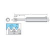 Schaftfräser kurz 4TSH024092S03M3 mit TISIN-S Beschichtung 2,4mm Durchmesser