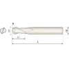 VHM Kugelfräser Standard 2KCB025060S04 mit TISIN Beschichtung 2,5mm Durchmesser