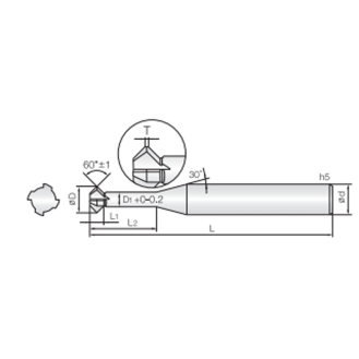 VHM Gewindefräser mit 4 Schneiden 4HTC048180M06 mit JCRO Beschichtung 4,8mm Durchmesser-Beschreibung lesen