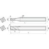 VHM Eckradiusfräser 4CNR060005060 mit TISIN Beschichtung 6mm Durchmesser 60mm Länge