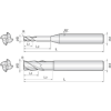 Eckradiusfräser Diamant beschichtet 4DLR0200005180 mit Diamond Beschichtung 2mm Durchmesser