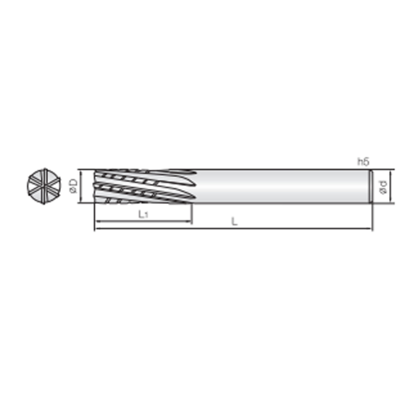 Kompressions-Oberfräse für Verbundmaterialien 6RCPA020070S04 mit Nano DIA Beschichtung 2mm Durchmesser-Beschreibung lesen