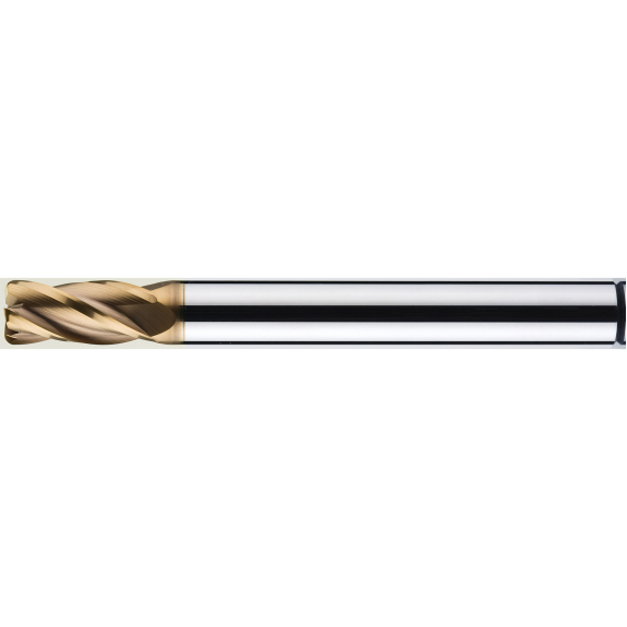 Fraise à rayon d'angle en carbure monobloc 4CNR080020110 avec revêtement TISIN diamètre 8 mm longueur 110 mm-Leggi tutto